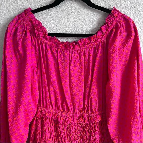 Alexis Marilena Smocked Off-Shoulder Blouson-Sleeve Dress - Picture 2 of 11